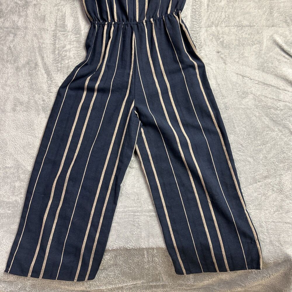Universal Thread Jumpsuit Romper NWT - Striped Navy/Tan Wide Leg Sz XS - Picture 16 of 16